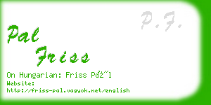 pal friss business card